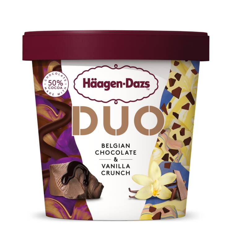 Häagen-Dazs Häagen-Dazs Belgian Chocolate & Vanilla Crunch 420ml |  Haugen-Gruppen